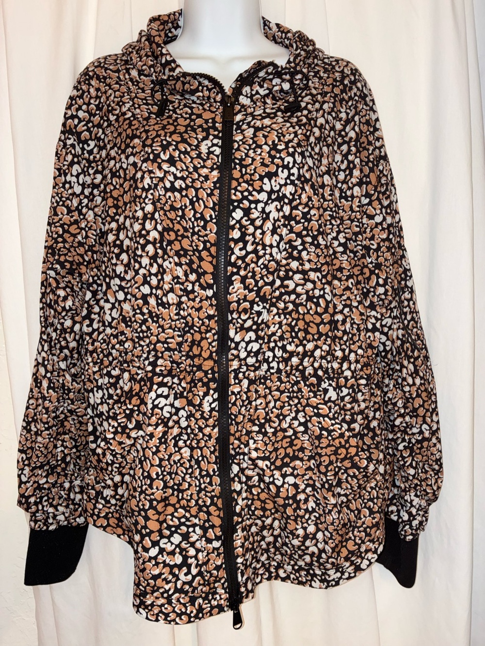 Free People FP Movement Printed Run Wild Jacket Animal Print Sz Small
